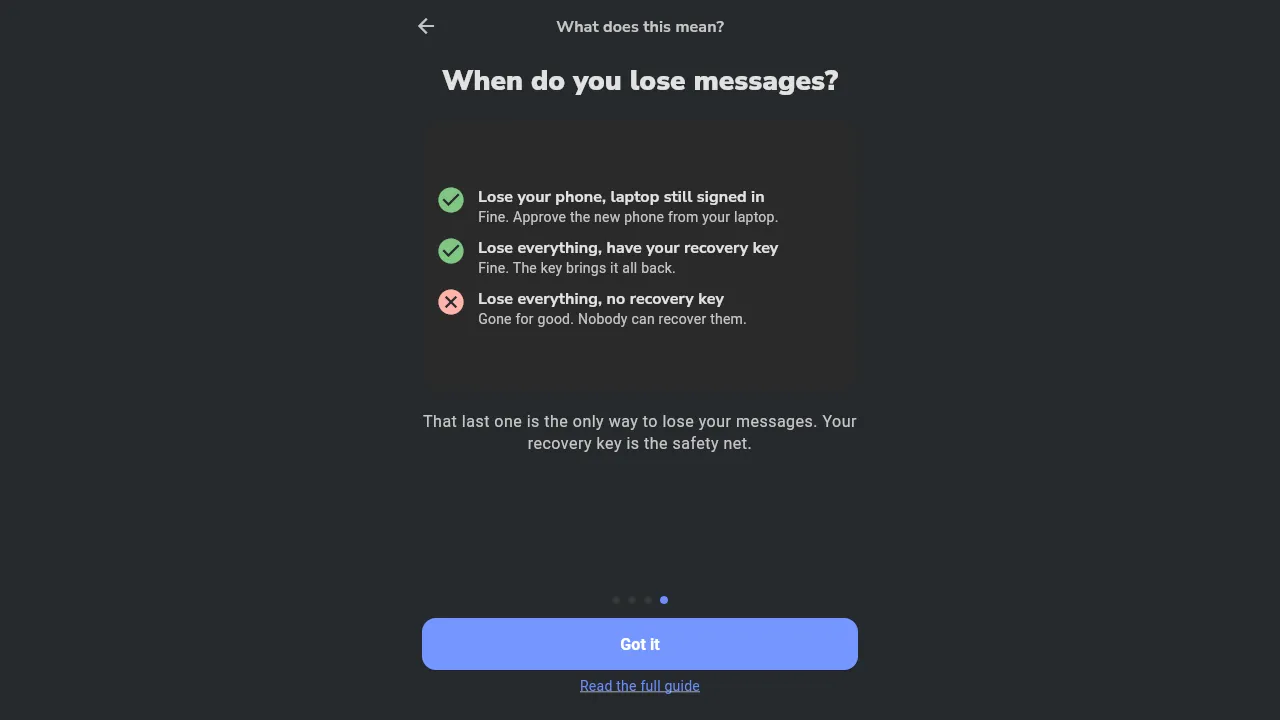 When do you lose messages?
