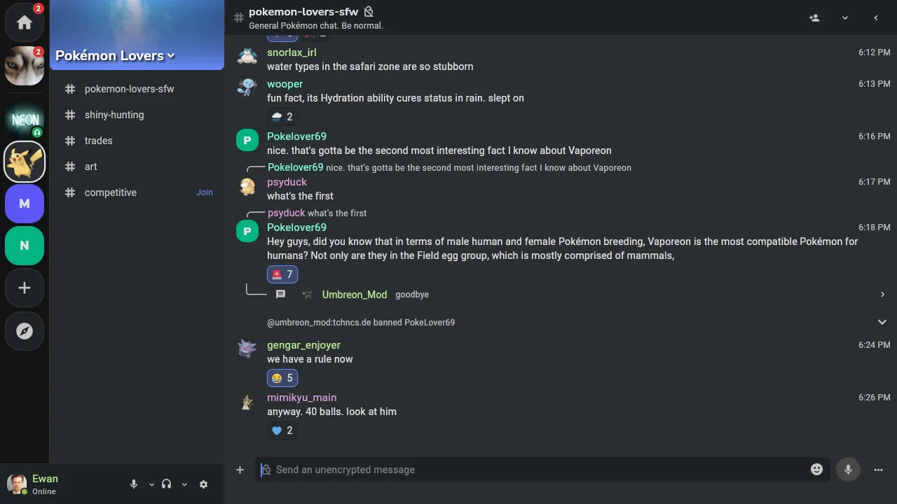 Threads, bans and renames, all in one afternoon