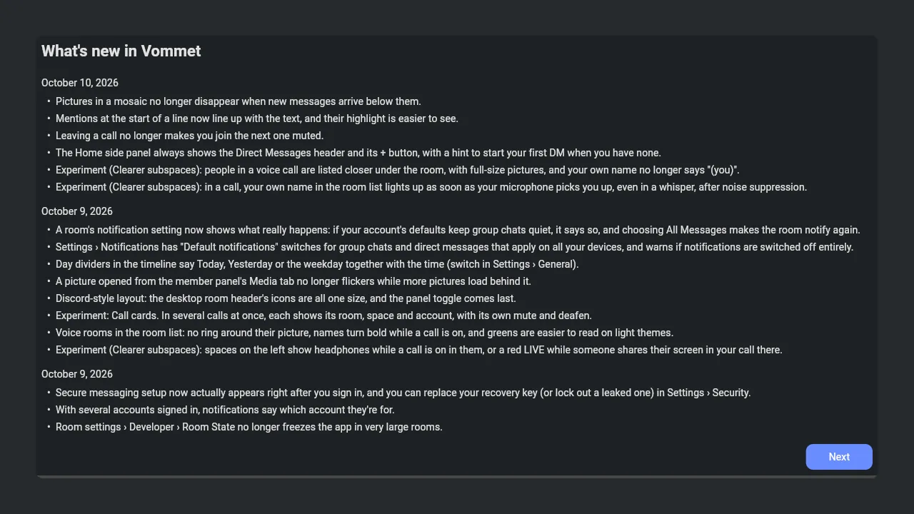 What changed, after every update